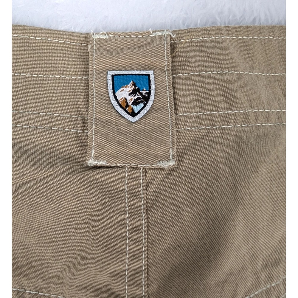 Kuhl Cargo Pants Men's 38x30 Khaki Cotton Blend Flat Front Hiking Workwear - Picture 12 of 14